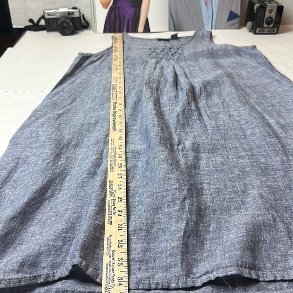 Kenar 100% linen shift dress with pockets - Picture 8 of 11